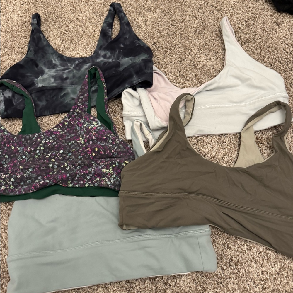 Lot of 5 lululemon reversible align bra size 12